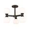 Z-Lite Artemis Semi Flush Mount, 6-Light, 18 In.W x 13.75 In.H, Matte Black/Matte Opal 494-6SF-MB - alternate 1